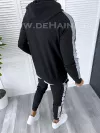 Trening barbati negru pantaloni + hanorac B6788 N7-4.1